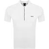 Hugo Boss Men's Paddy 2 Short Sleeve Stripe Placket Polo, White In White