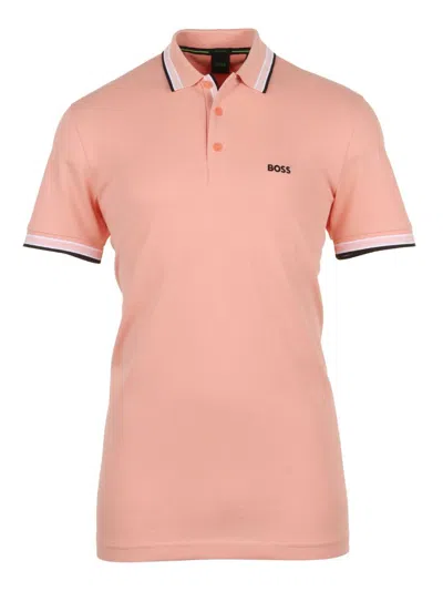 Hugo Boss Men's Paddy Pique Cotton Polo, Light Pastel Red