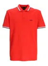 HUGO BOSS MEN'S PADDY PIQUE COTTON POLO, RED