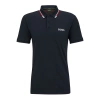 Hugo Boss Men's Paddy Pro Navy Blue Stretch Cotton Short Sleeve Polo T-shirt In Blue