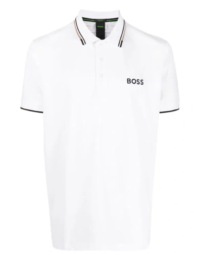 Hugo Boss Men Paddy Pro Polo Shirt Ice White Short Sleeve T-shirt