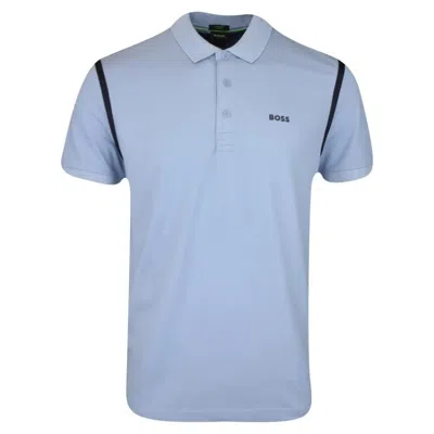 Hugo Boss Men's Paddy Tape Short Sleeve Polo Shirt, Pastel Blue