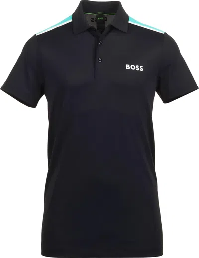 Hugo Boss Men's Paddytech Stretch Polo, Navy In Blue