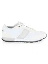Hugo Boss Boss Low-top Sneakers In Technical Fabric In White