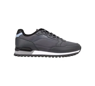 Hugo Boss Men's Parkour Run Round Toe Sneakers In Gray