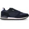 Hugo Boss Parkour Suede-panelled Sneakers In Blue