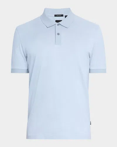 Hugo Boss Men's Parlay Jersey Polo Shirt In Light Pastel Blue