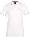 Hugo Boss Men's Paul Pro Performance Stretch Poly Short Sleeve Polo Shirt, White In White