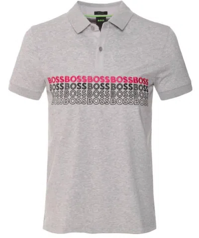Hugo Boss Men Pavel Cotton Polo Shirt In Light/pastel Grey In Multi