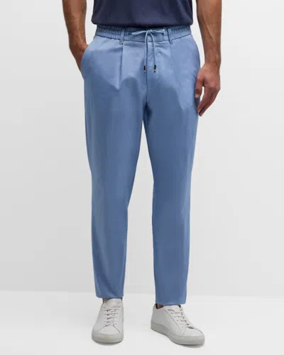 Hugo Boss Men's Perin Drawstring Trousers In Blue