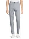 Hugo Boss Men's Perin Flat Front Linen Blend Pants In Blue