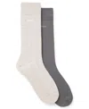 Hugo Boss 2pk. Mini Pin Crew Socks In Multi