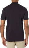 HUGO BOSS HUGO BOSS MEN PIO SPORTY TONAL COLLAR SMOKEY BLACK POLO T-SHIRT