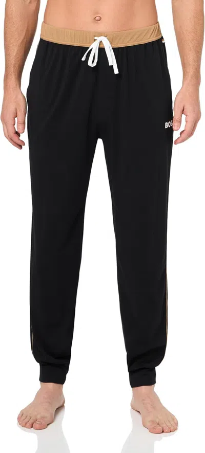 HUGO BOSS MEN'S PIPING DETAIL BALANCE PANTS, BLACK