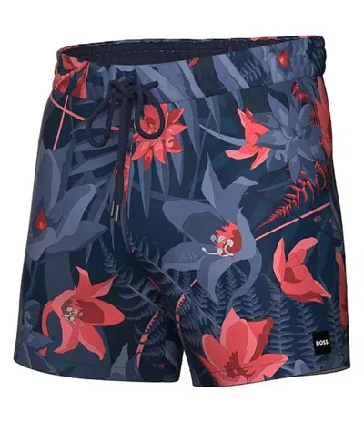 Hugo Boss Boss Piranha Board Shorts In Blue