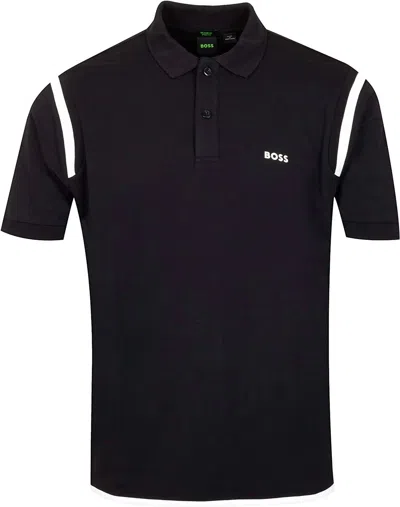 Hugo Boss Men's Pirax 1 Cotton Short Sleeve Polo T-shirt In Black