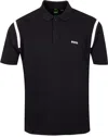 Hugo Boss Men's Pirax 1 Short Sleeve Polo, Black In Black