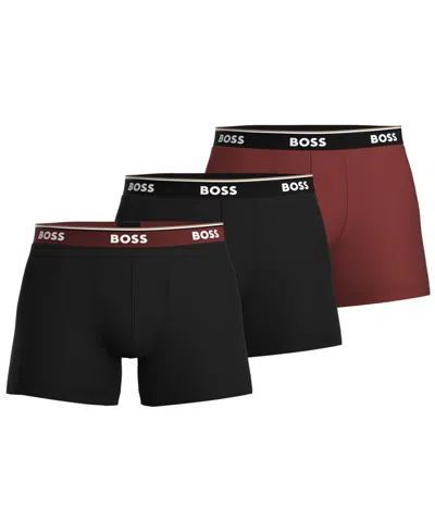 Hugo Boss Boss By  Men's Power 3-pack Boxer Briefs In Open Misc