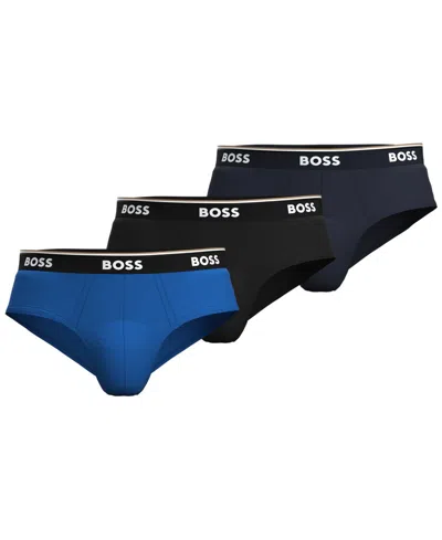 Hugo Boss Men's Power 3-pack Briefs In Blue
