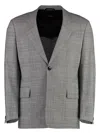 Hugo Boss Boss Prince Of Wales Checked Jacket In Grey