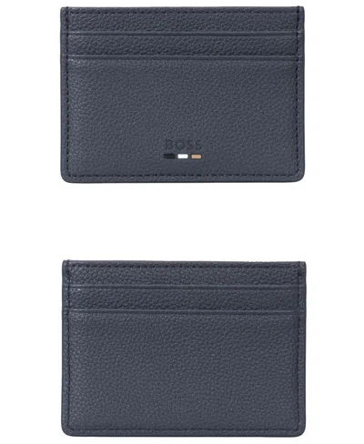 Hugo Boss Men's Ray Slim Faux Leather Card Case In Blue