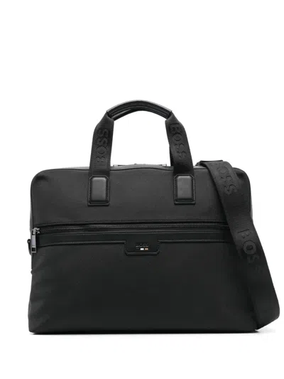 Hugo Boss Men's Ray Top Handle Document Case, Black