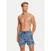 Hugo Boss Men's Reel Swim Trunks, Light Blue Palm Leaf In Multi