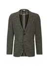 Hugo Boss Regular-fit Jacket In Micro-patterned Stretch Jersey In Green