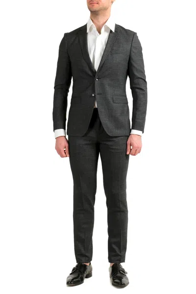 Pre-owned Hugo Boss Men's "reymond/wenten" Extra Slim Fit 100% Wool Two Button Suit In Gray