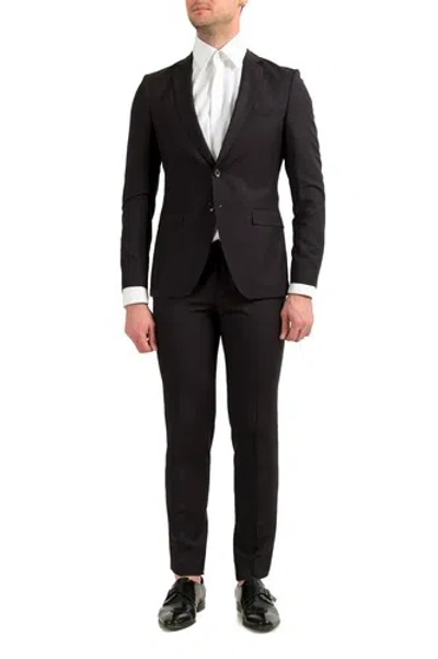 Pre-owned Hugo Boss Men's "reymond/wenten" Extra Slim Fit Wool Mohair Two Button Suit In Purple
