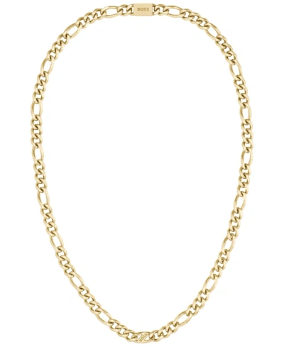 Hugo Boss Men's Rian Ionic Plated Thin Gold-tone Steel Necklace