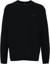 Hugo Boss Cotton-jersey Regular-fit Sweatshirt With Embroidered Logo In Blue