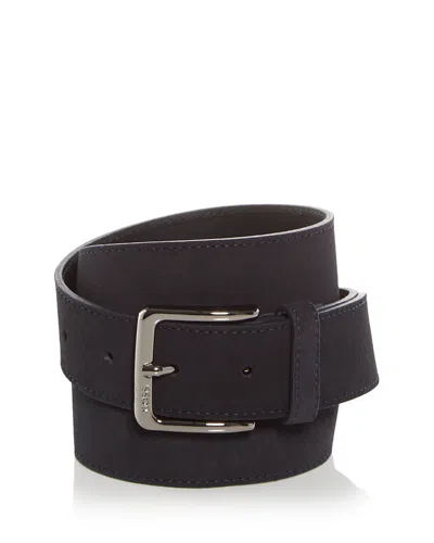 Hugo Boss Men's Ronnie Suede Belt In Black