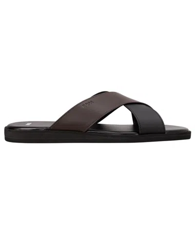 Hugo Boss Men's Round Toe Sandals In Brown
