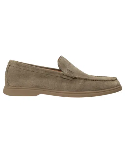 Hugo Boss Men's Round Toe Sienne Loafers In Green