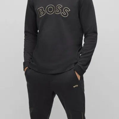 Hugo Boss Men's Salbo Iconic Sweatshirt In Black