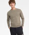 Hugo Boss San Cassius Long-sleeve Crewneck Sweater In Gray