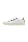 Hugo Boss Rhys Tenn Lace-up Leather Sneakers In White
