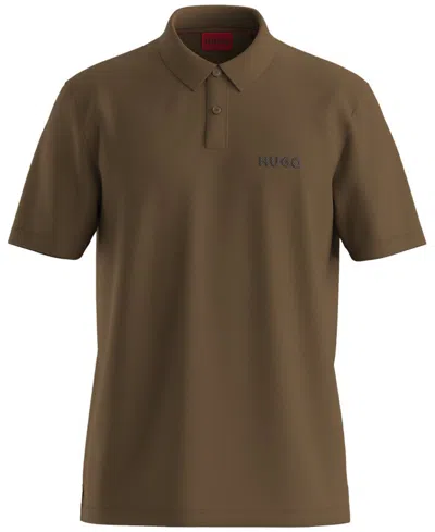 Hugo Boss Men's Short Sleeve Polo Shirt In Brown