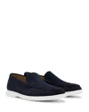 Hugo Boss Men's Sienne Slip On Moc Toe Loafers In Dark Blue
