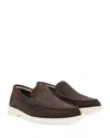 Hugo Boss Men's Sienne Slip On Moc Toe Loafers In Dark Brown