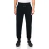 Hugo Boss Waffle Cotton-blend Pajama Bottoms With Logo Embroidery In Black