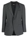 Hugo Boss Single-breasted Suit Jacket In 028 Dark Grey