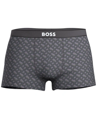 Hugo Boss Boss By  Men's Single Printed Trunk Underwear In Purple