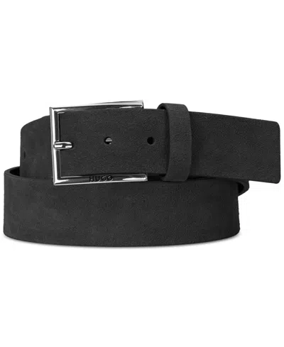 Hugo Boss Men's Sized Suede Belt In Black
