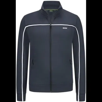 Hugo Boss Men's Skaz 1 Zip-up Sweater, Blue
