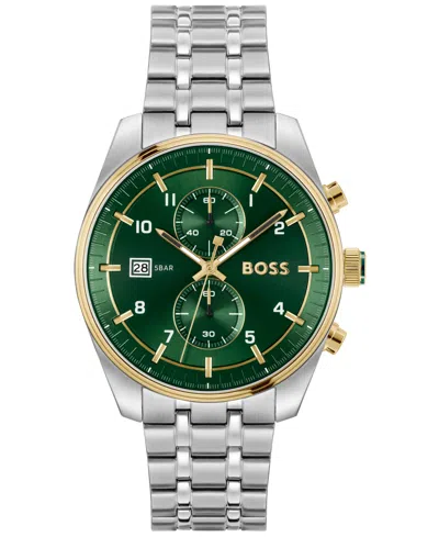 Hugo Boss Men's Sky Traveler Quartz Fashion Chrono Stainless Steel Watch 44mm In Assorted-pre-pack