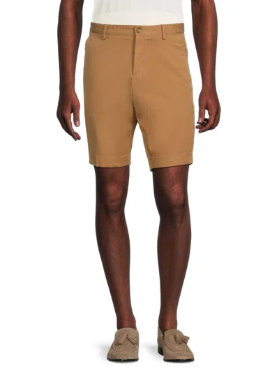 Hugo Boss Slim-fit Shorts In Stretch-cotton Gabardine In Beige