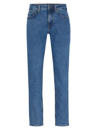 Hugo Boss Men's Slim-fit Jeans In Comfort-stretch Denim In Blue