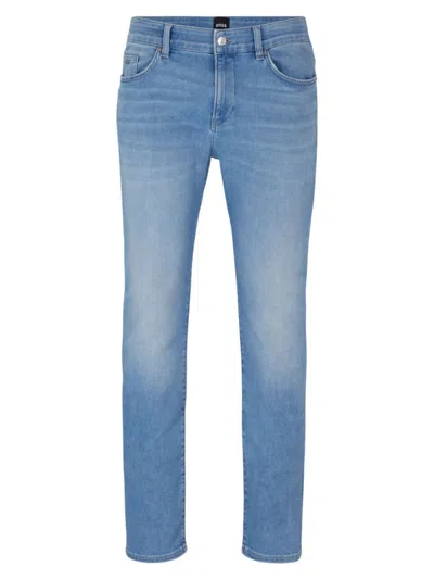 Hugo Boss Men's Slim-fit Jeans In Soft Stretch Denim In Light Blue